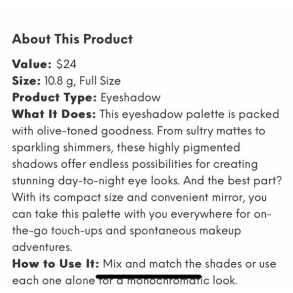 CIATE LONDON Olive 9 Piece Eyeshadow Palette NEW IN BOX - Picture 6 of 6